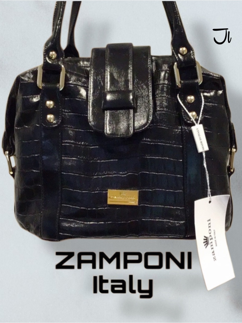 ZAMPONI MODA Secchiello Shoulder Bag Made in Italy NEW